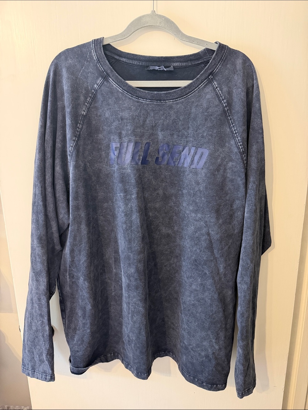 Full Send Men's Washed Navy Graphic Sweater
